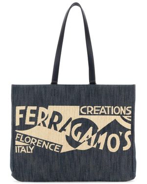 Ferragamo Shopping Bags - Black