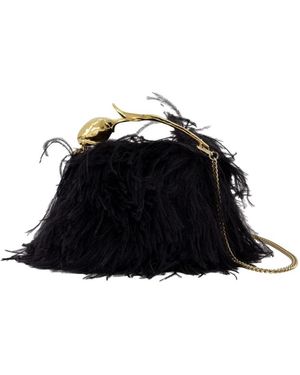 Erdem Tassen ,Zwart ,Leer Mini Bloom Bag