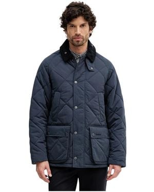 Barbour Jassen ,Blauw ,Leer Modern Bedale Quilted Jacket