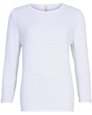 Skovhuus Truien & Vesten ,Wit ,Katoen Trui Met Ronde Hals - Blauw