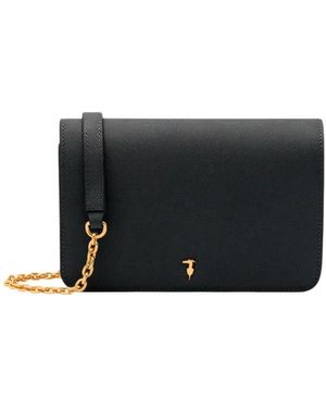 Trussardi Tassen ,Zwart ,Leer Cameo Schoudertas
