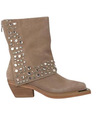 Alma En Pena. Cowboy & Biker Boots - Brown