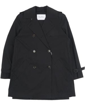 Max Mara Double-Breasted Coats - Black