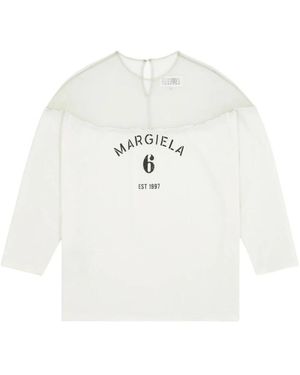 MM6 by Maison Margiela Long Sleeve Tops - White