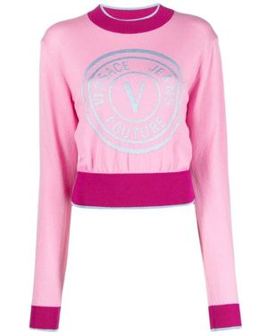 Versace Jeans Couture 73Hafm21 Cm01Arosa Rundhals-Strickware - Pink