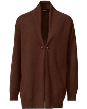 Fabiana Filippi Brauner Platinum Cardigan Mit Langen Ärmeln