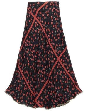 5 PROGRESS Midi Skirts - Red