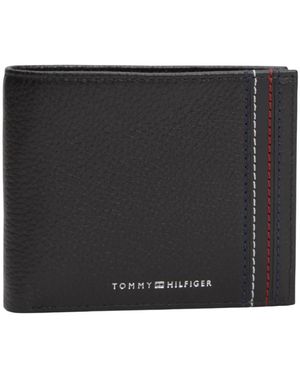 Tommy Hilfiger Leren Kaarthouder Billfold - Zwart