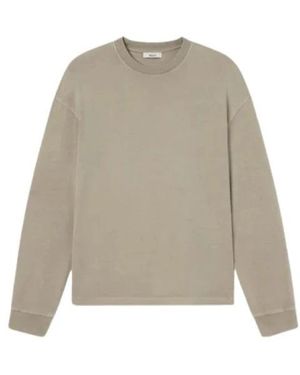 Agolde Gewaschenes Graues Langarmshirt - Natur