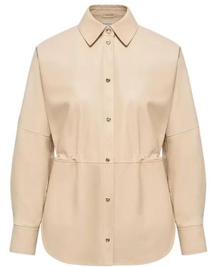 Moncler Lederhemd - Natur