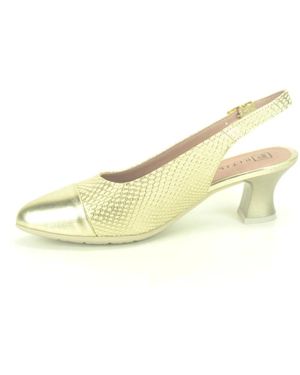 Pitillos Schoenen ,Geel ,Goud Bedrukte Tip Stijlvolle Schoenen - Metallic