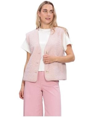 Another Label Jassen ,Roze ,Denim Beline Boucle Vest