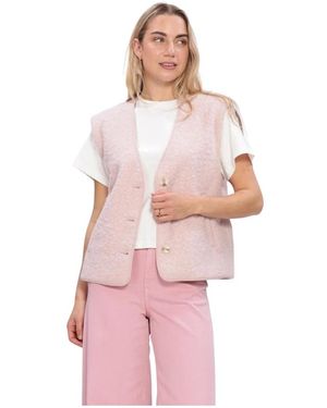 Another Label Beline Boucle Weste - Pink