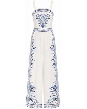 FARM Rio Flowers Arch Maxi Jumpsuit - Wit
