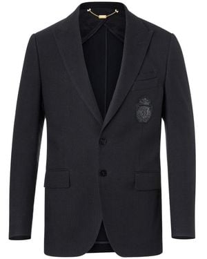Billionaire Jassen ,Zwart ,Katoen Blazer Slim Constant - Blauw