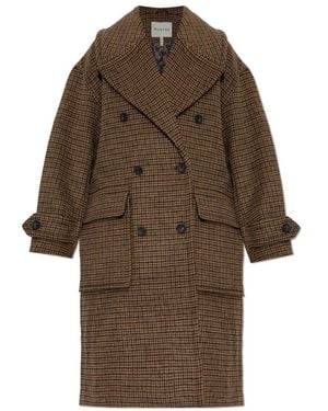 Munthe Double-Breasted Coats - Bruin