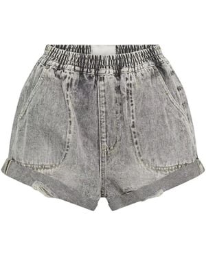 One Teaspoon High-waist-denim-shorts in hellgrau