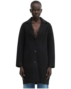 Maison Kitsuné Jassen ,Zwart ,Wol Doubleface Jas