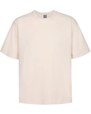 Profuomo Kurzärmeliges T-Shirt Mit Rundhalsausschnitt - Natur