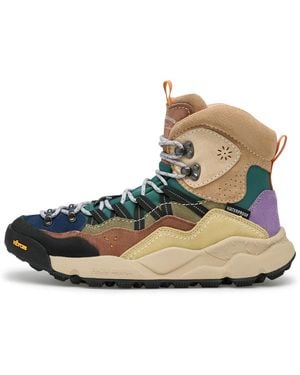 Flower Mountain Schoenen ,Veelkleurig ,Leer Bankei Uni Waterdichte Hoge Sneakers - Blauw