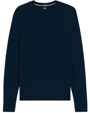 HUGO Round-Neck Knitwear - Blue