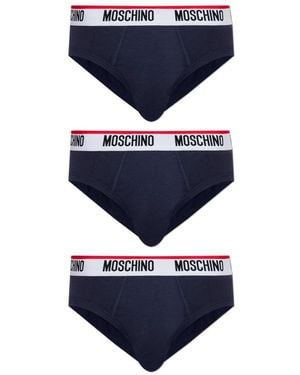 Moschino Dreierpackung Baumwollslips - Blau