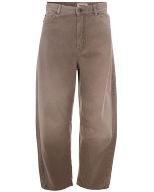 Max Mara Jeans ,Bruin ,Katoen Wide Jeans