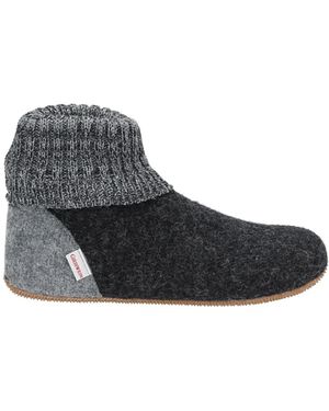 Giesswein Schoenen ,Grijs ,Gezellige Grijze Pantoffels - Zwart