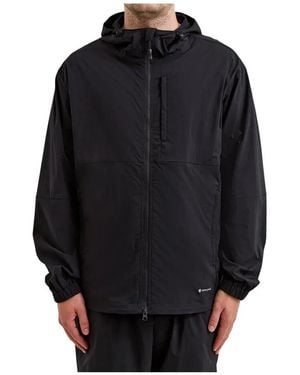 Snow Peak Schwarze Utility Parka Wasserdichte Leichte Jacke