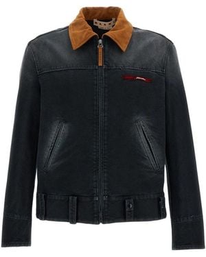 Marni Denim Jackets - Black