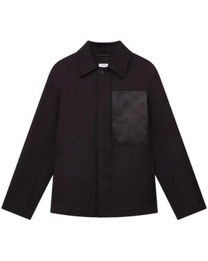 CASABLANCA Jassen ,Zwart ,Silk Printed Pocket Overshirt