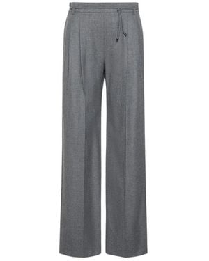 Max Mara Broeken ,Grijs ,Wide Broeken