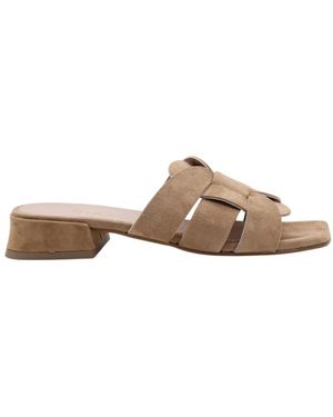 E mia Heeled Mules - Brown