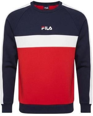 Fila Hoodies & Sweatvesten ,Veelkleurig ,Katoen Sasson Sweater - Blauw