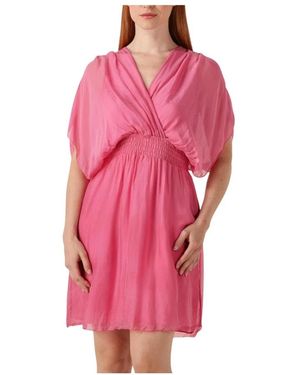 Aaiko Kleedjes ,Roze ,Chique Roze Mini Jurk Yoana Se 500