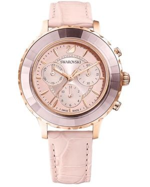 Swarovski Accessoires ,Roze ,Leer Octea Lux Chrono