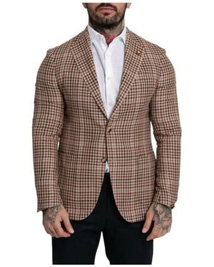 Lardini Jassen ,Veelkleurig ,Wol Ega 52528 Blazer - Bruin