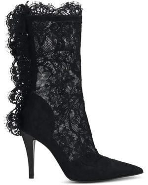McQueen Heeled Boots - Black