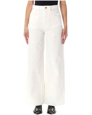 Ganni Wide Jeans - Blanco