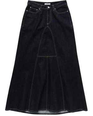 1989 STUDIO Rokken ,Blauw ,Denim Blauwe Lange Rok - Zwart