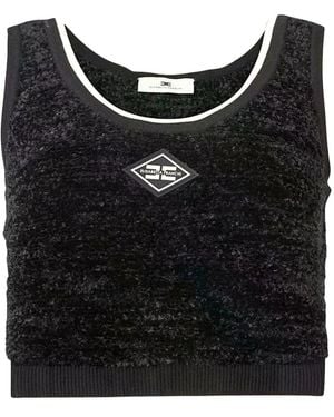 Elisabetta Franchi Round-Neck Knitwear - Nero
