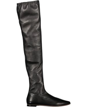 Bottega Veneta Del-zehen leder overknee-stiefel - Schwarz