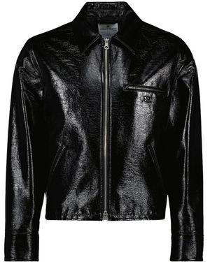 Courreges Leather Jackets - Black