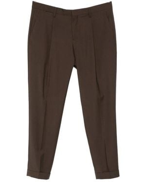 BRIGLIA Broeken ,Bruin ,Katoen Tiberios Pantalon Met Plooi