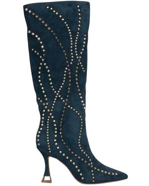 Alma En Pena. Heeled Boots - Azul