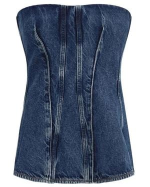 Agolde Blue Cotton Corset