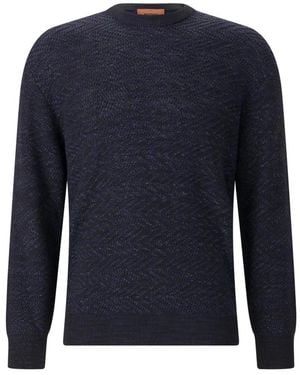 Missoni Pullover Aus Wollmix - Blau