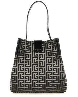 Balmain Tassen ,Veelkleurig ,Leer Release Bucket Bag - Zwart