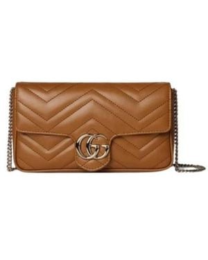 Gucci Gg Marmont Small - Braun