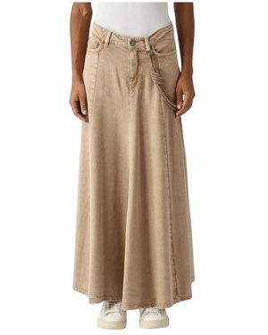 Pinko Denim Skirts - Natural